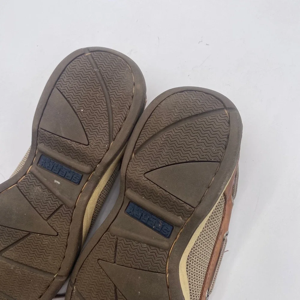 Sperry Top-Sider Billfish Boat Shoes Mens 10.5 M Tan Brown Leather Mesh Nautical